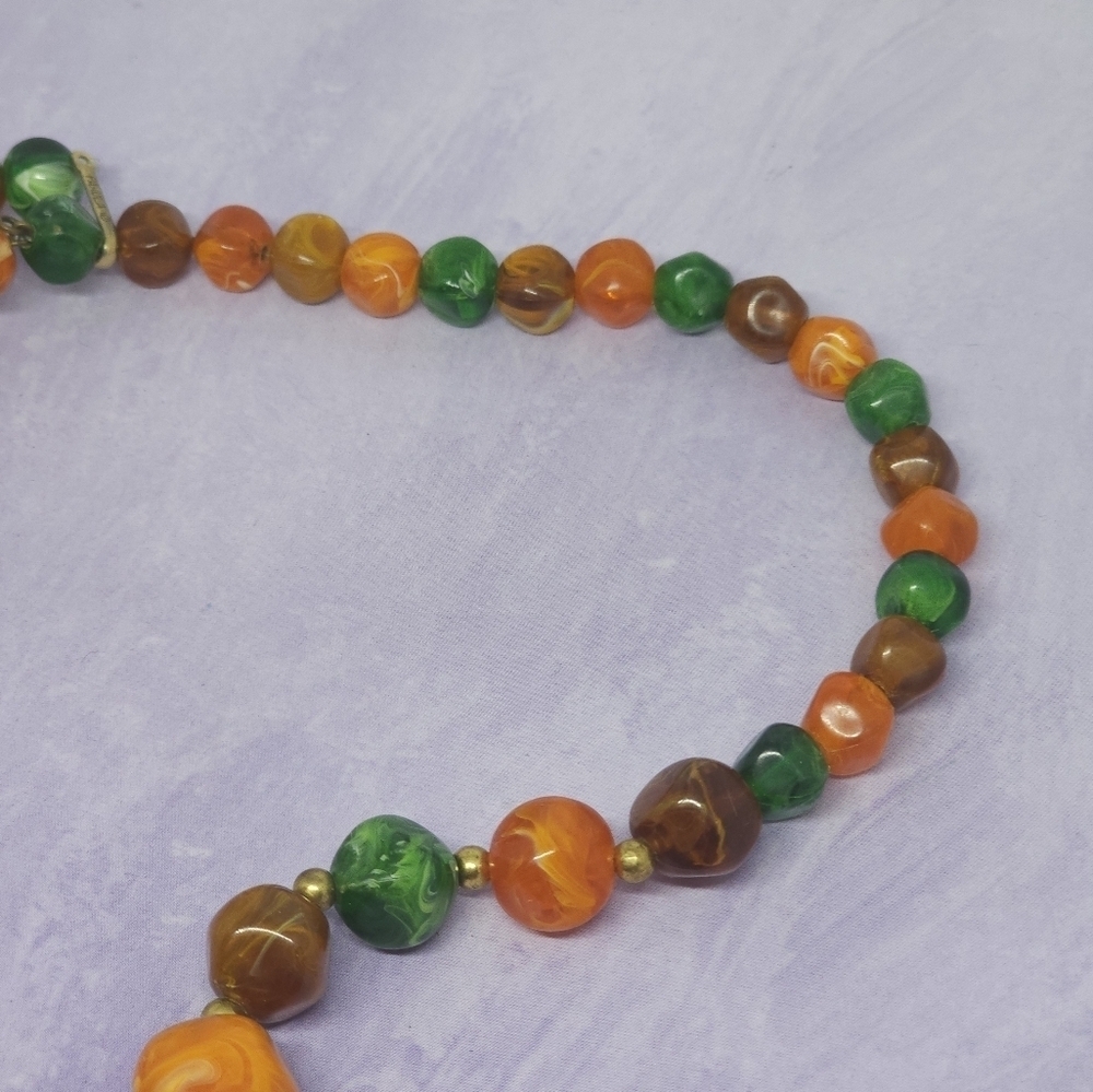 ๐5 For $20 Vintage Pakula Chunk Lucite Beaded Double Strand Necklace - Picture 4 of 7